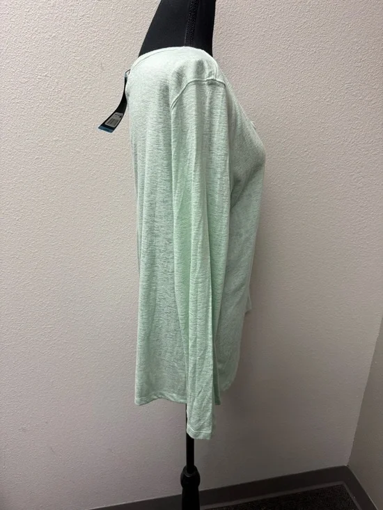 NWT GAP Mint Green Long Sleeve Tee Lightweight Soft Casual Basic Top Large - Picture 6 of 10